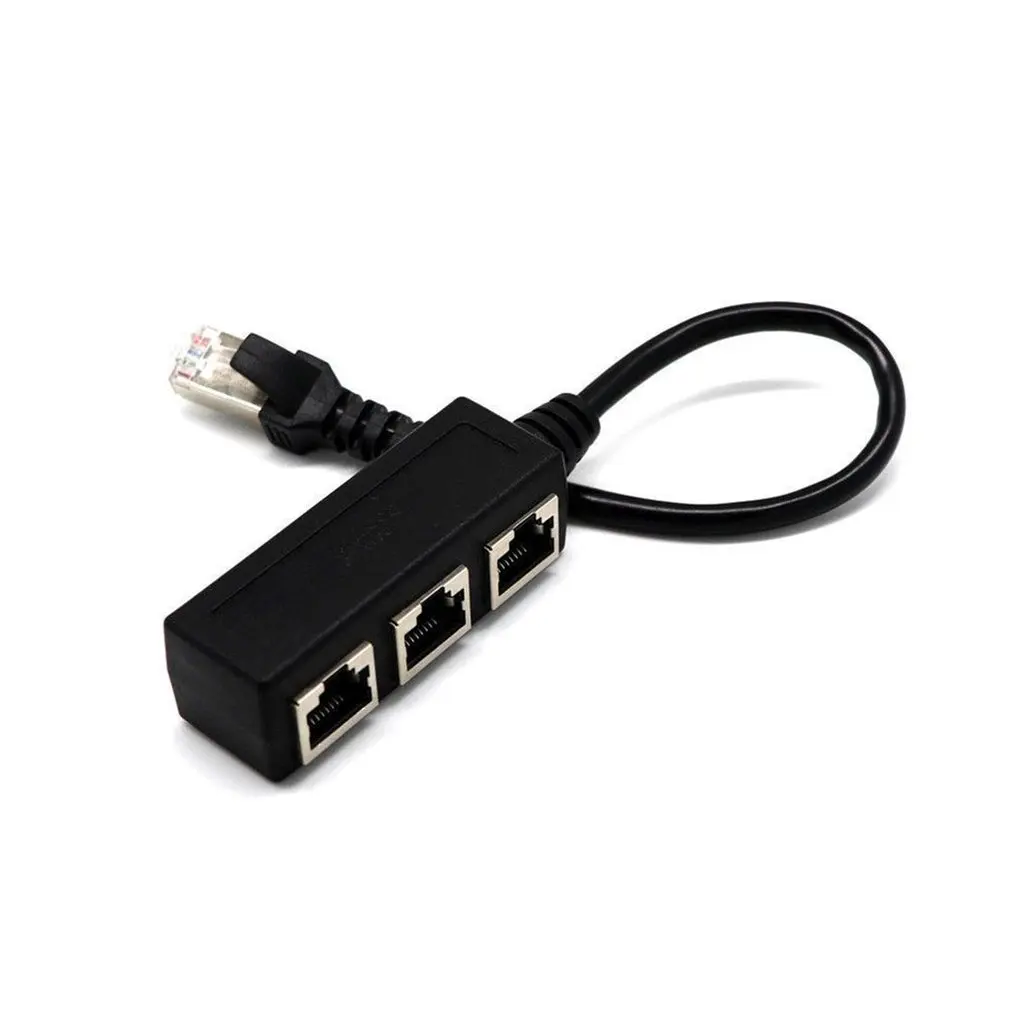 Изысканный дизайн прочный 1-3 порта Ethernet коммутатор RJ45 Y сплиттер Кабель-адаптер