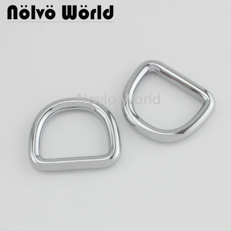 

Мир Nolvo 5-20-100шт 6 цветов 24,8*21 мм 1 "хромовое металлическое кольцо D литые пряжки для сумочки круглые линии D пряжки аксессуары
