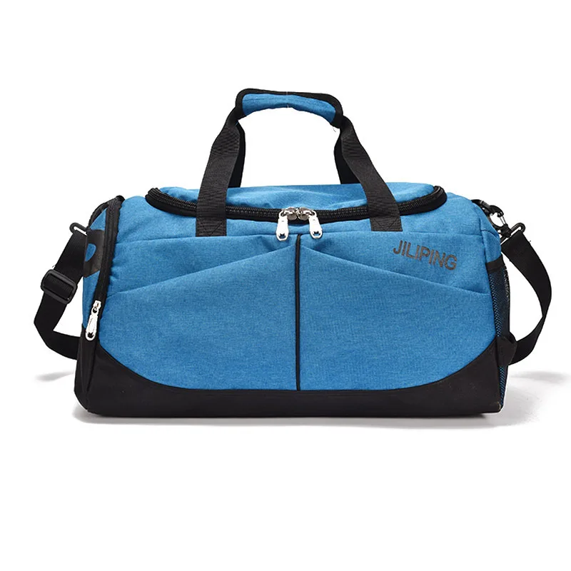 Blue Спортивная сумка для фитнеса, мужские и женские спортивные сумки, спортивная сумка, тренировочные сумки для йоги, холщовая прочная сумка, рюкзак на плечо, Спортивная посылка - Цвет: Blue