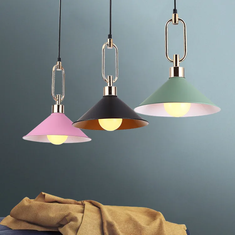 Современная Люстра для столовой простой железный художественный Макарон