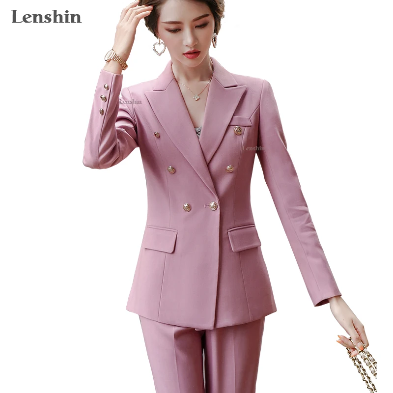 Женский брючный костюм Lenshin офисная одежда для работы Официальный женский
