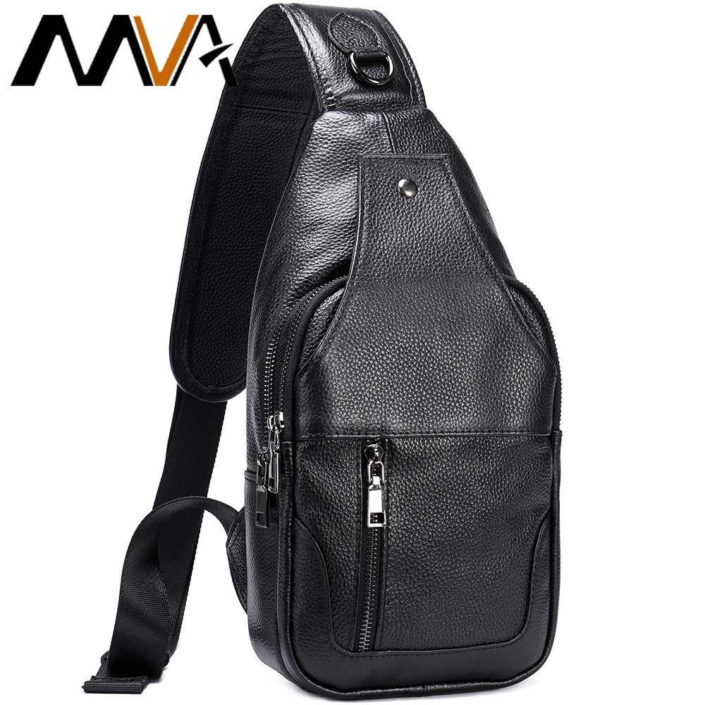 

Сумка MVA мужская из натуральной кожи, маленький мессенджер, маленькая поясная сумочка, клатч на ремне через плечо