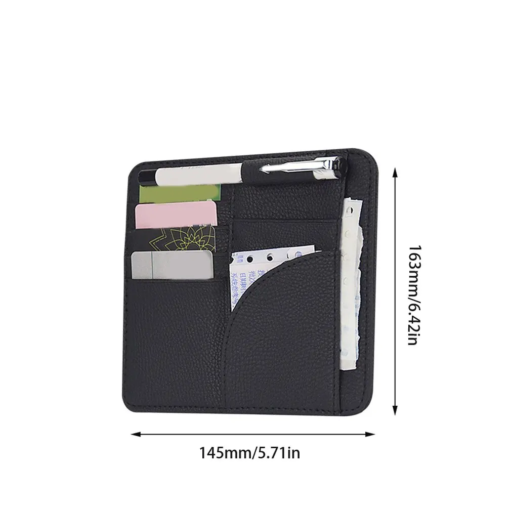 

Multi-functional Car Glasses Clip CD Storage Box PU Holder Bill Clip Holder collection Assisting tools