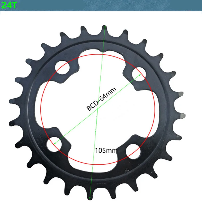 24T зубной диск для велосипеда стальной трафарет колеса Shimano шатун со звездами