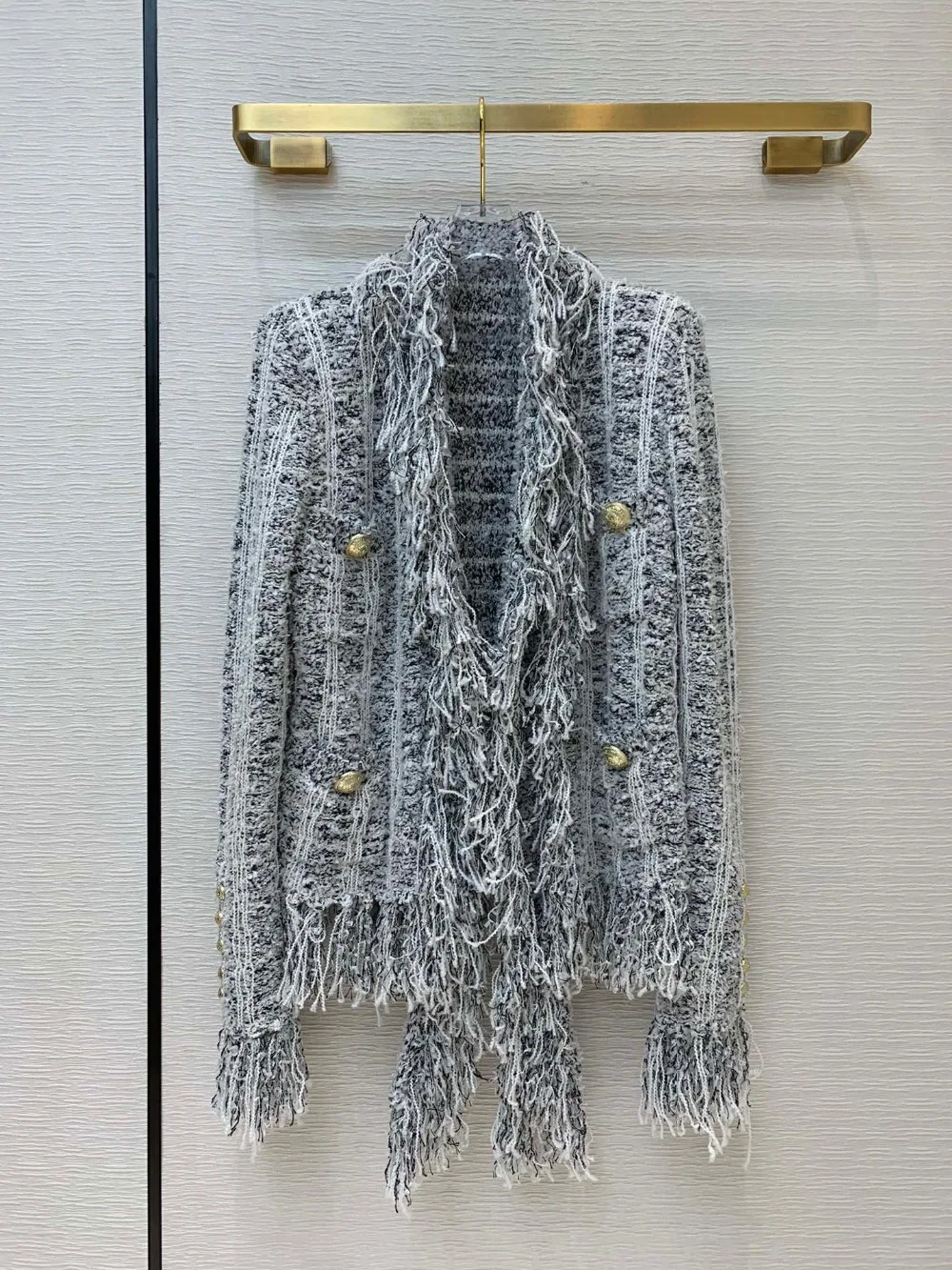 

autumn high 2021 quality women wool plaid tassel jacket coat ladies casual outerwear rmsx 7.14