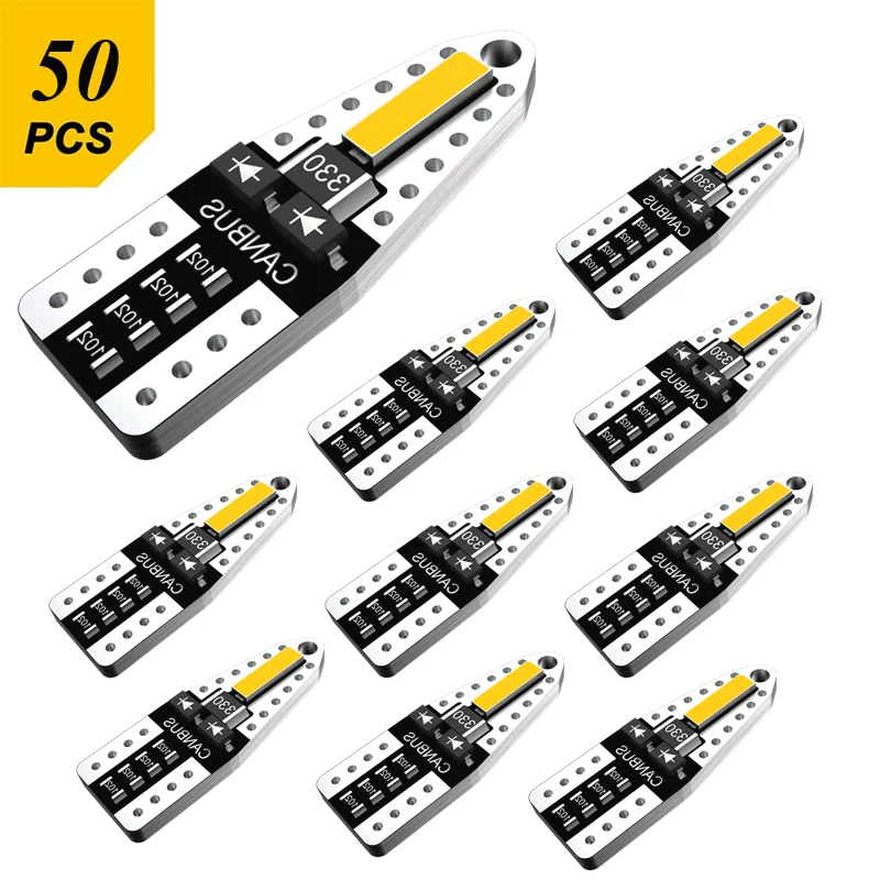 50 шт. светодиодные лампы T10 168 194 Led W5W 6000K | Автомобили и мотоциклы