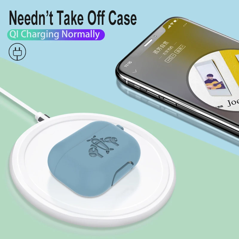 Силиконовый чехол для Airpods Pro беспроводной с Bluetooth apple airpods pro наушников Air Pods 3