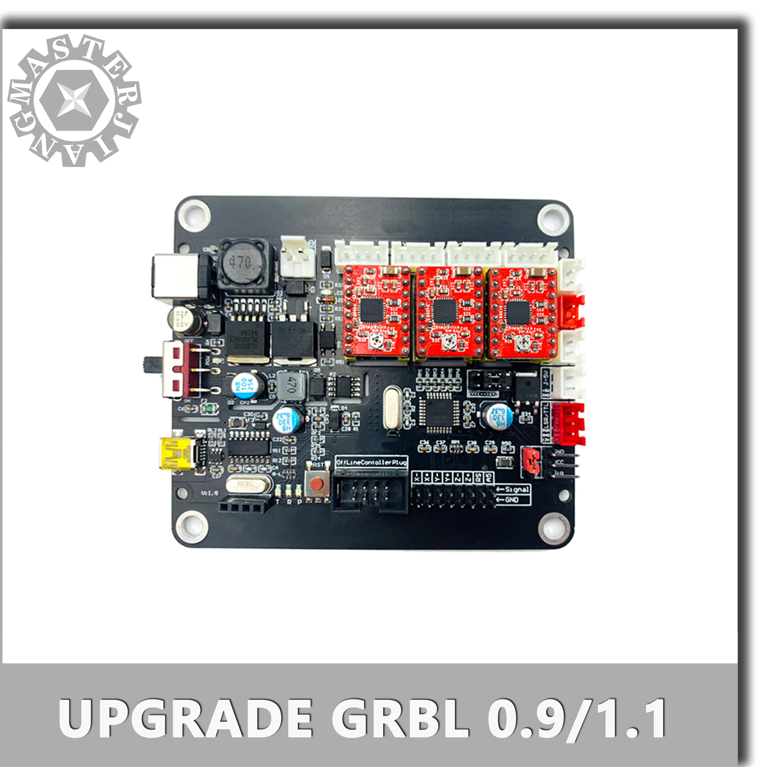 Обновление GRBL 0,9 или 1,1 плата управления 3 оси шаговый двигатель поддержка автономный USB драйвер платы Контролер для ЧПУ лазерный гравер