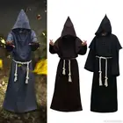 Унисекс, искусственная накидка с капюшоном, костюм для косплея, костюм монаха, одежда для ролевых игр для взрослых, se28 21, Прямая поставка