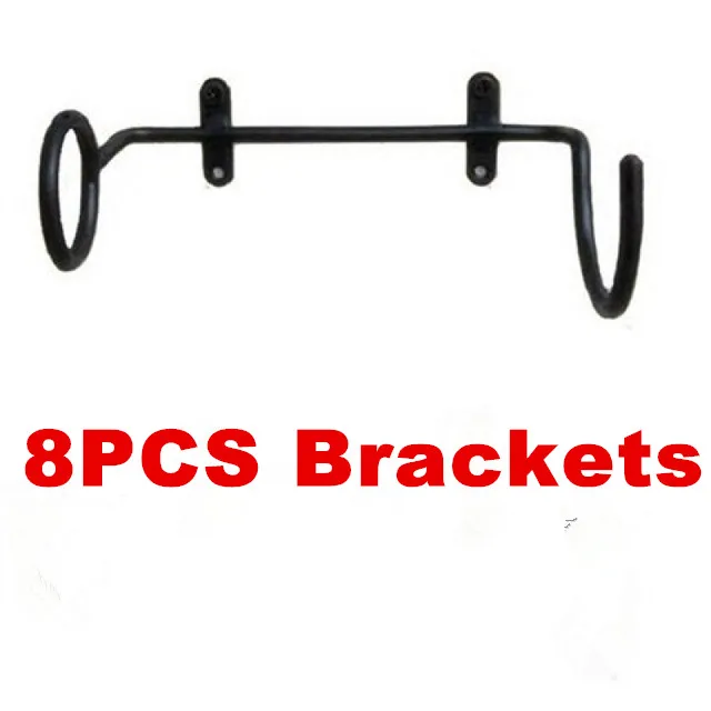 8 PCS Bracket 1-100 шт, горячая распродажа, черный бар, винные бутылки, настенный дисплей, полки кронштейны, мебель, винные бутылки, стойка, кронштейн, поддержка - Цвет: 8 PCS Bracket