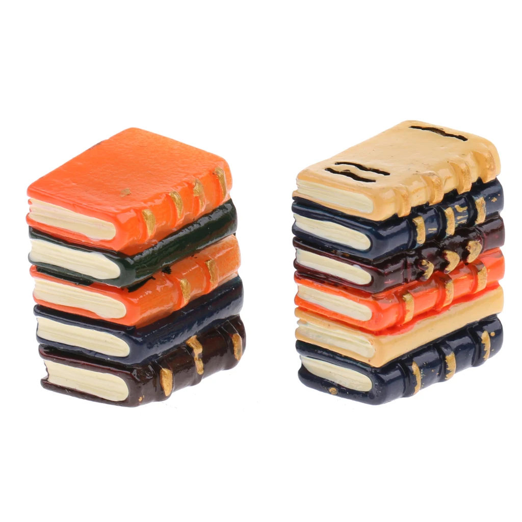 1/12 Scale Resin Books Dollhouse Miniature Bookshelf Decoration Accessories |