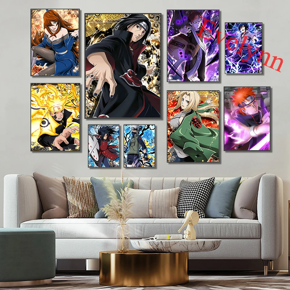 

Nordic Abstract Anime Naruto Posters and Prints Modular Pictures Hd Wall Art Canvas Boy's Living Room Home Decor Paintings Frame