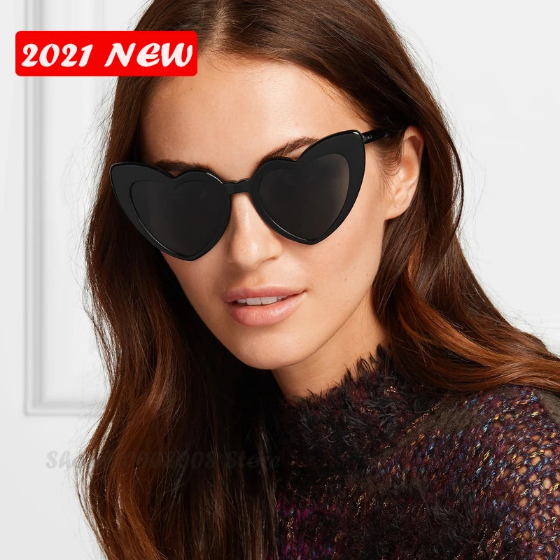 

Brand Designer Vintage Sunglass Fashion Love Heart Sunglasses Women cute sexy retro Cat Eye Vintage cheap SunGlasses red female