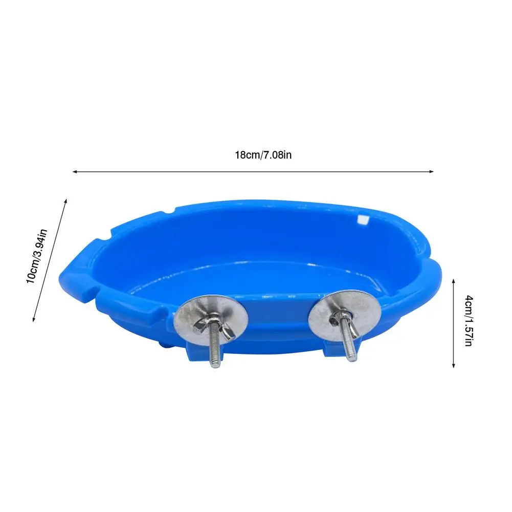 

Bird Bathtub Hanging Birds Bathing Tubs PP Small Birds Bathing Room Feeder Including Mounting Screws 18x10x4cm