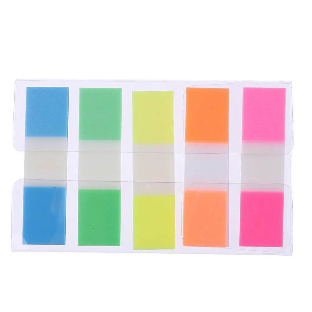 100 шт. Люминесцентная пленка бумажная этикетка индекс блокнот клейкая закладка