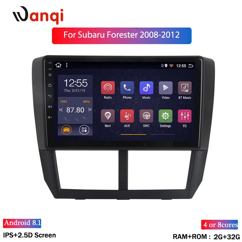 2G RAM 32G ROM 9 дюймов Android 8 1 автомобильный DVD мультимедийный плеер GPS для Subaru Forester 2008 2012