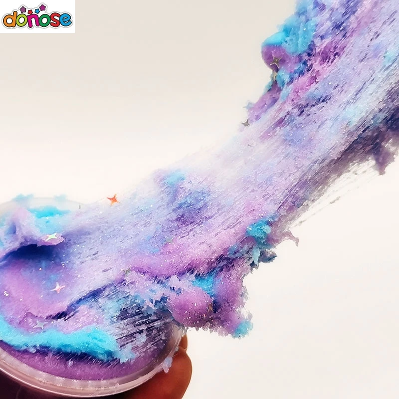 Луна Звезда слизь пушистые поставки полимерные бусины блеск Playdough волшебный