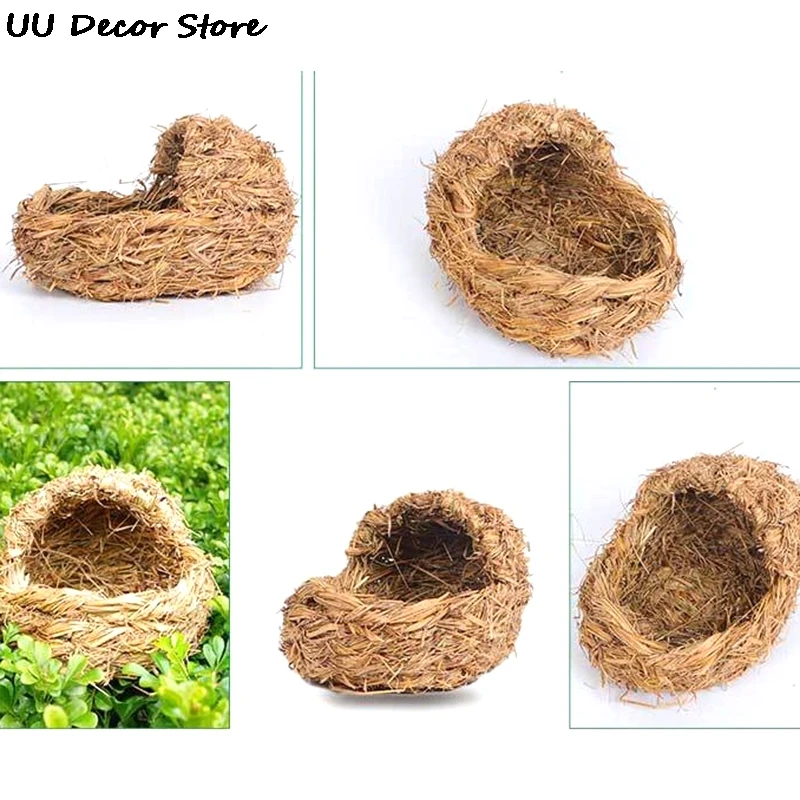 1 шт. птичье гнездо клетка для яиц из натуральной травы | Дом и сад