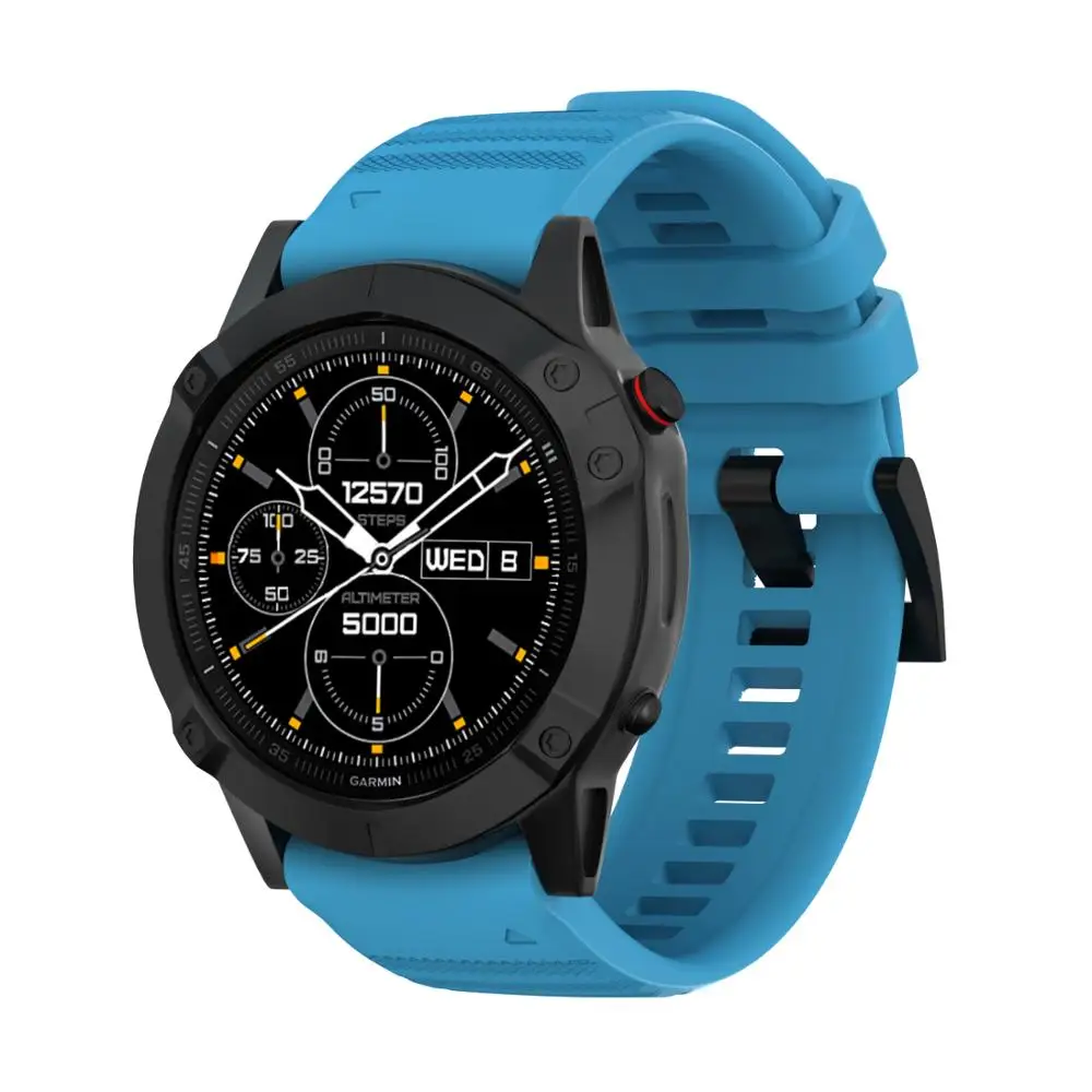 26 мм силиконовый ремешок для часов Garmin Fenix 6X 5X 3 3HR quaitx3 быстросъемный легкий