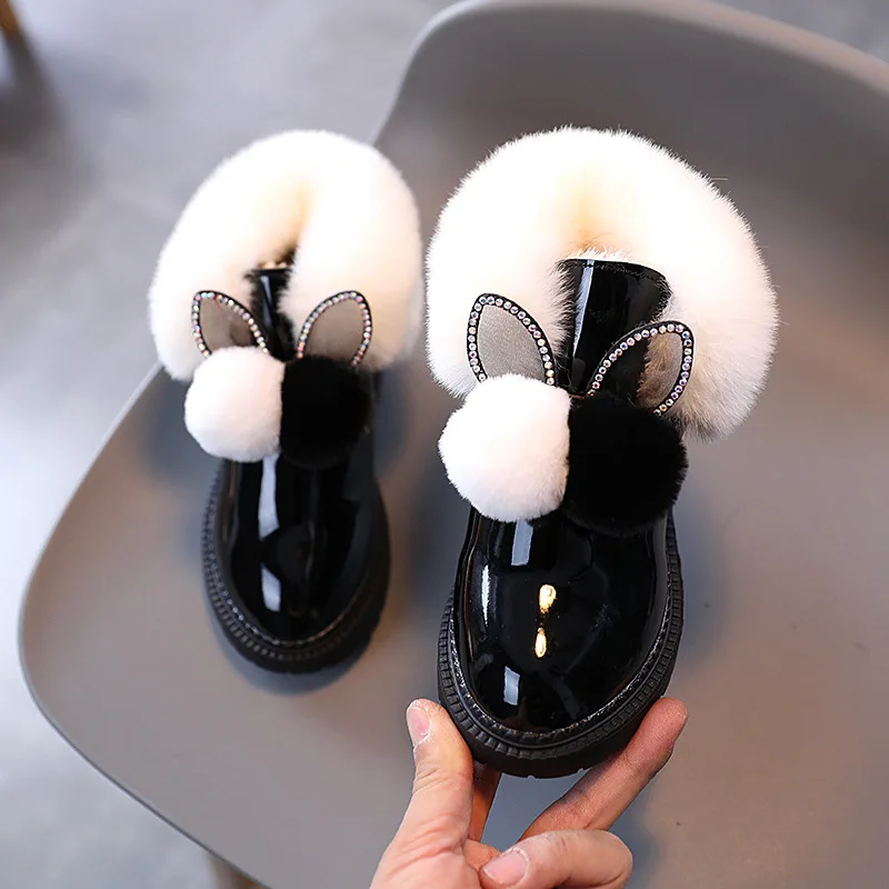 

Size 21-30 Winter Girls Boots Children Martin Boots Baby Toddler Shoes Kids Waterproof Warm Shoes Non-slip Short Boots