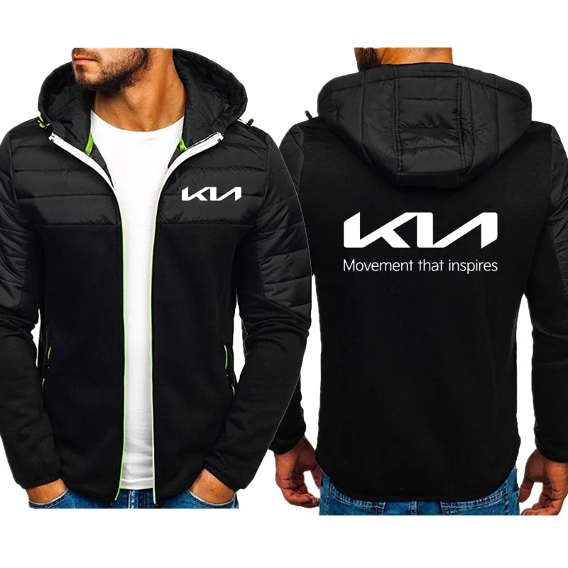 

Новинка, Осеннее мужское теплое пальто в стиле хип-хоп Harajuku, мужская спортивная одежда с капюшоном, логотип автомобиля Kia, высокое качество, ...