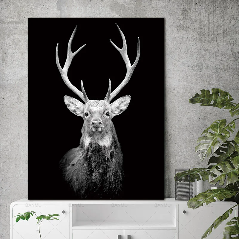 Картины с животными Настенная картина на холсте оленем настенный плакат