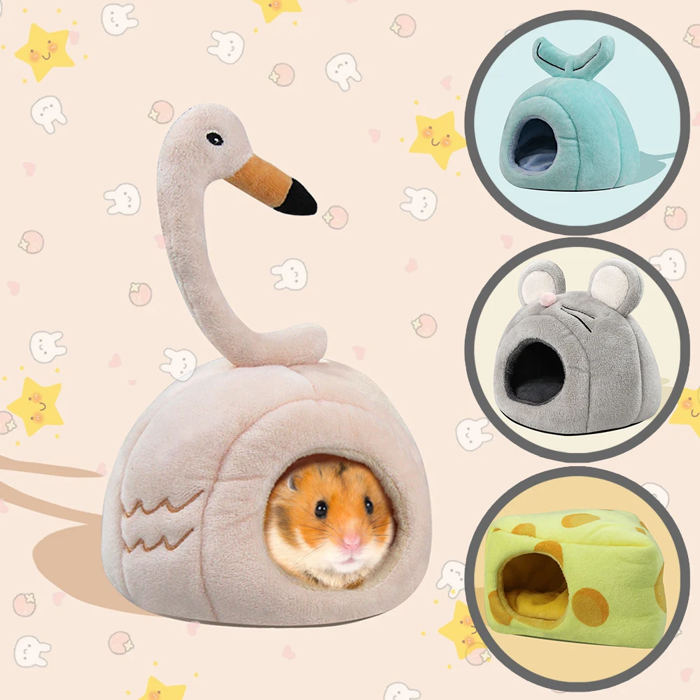 Кровать для домашних животных хомяк гнездо еж зимнее теплое мышь хлопковый дом