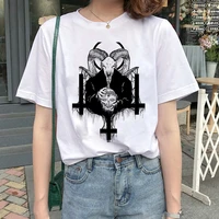 satan t shirt women demon death scary evil satanism grim reaper t shirt satanist printing tshirt top tee female clothes