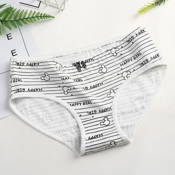 mi qi Хлопковое нижнее белье женские сексуальные трусики трусы с принтом Calcinhas Lingeries девушки трусики женские милые нижнее белье Боксеры - Цвет: mi qi