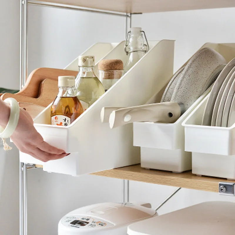 Ящик для хранения кухонных органайзеров с выдвижным ящиком полка крышки
