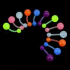 Женское кольцо для пупка с ночным свечением, пирсинг для штанги, ювелирное украшение для вечевечерние, подарок для девушек, 1020 шт.компл.