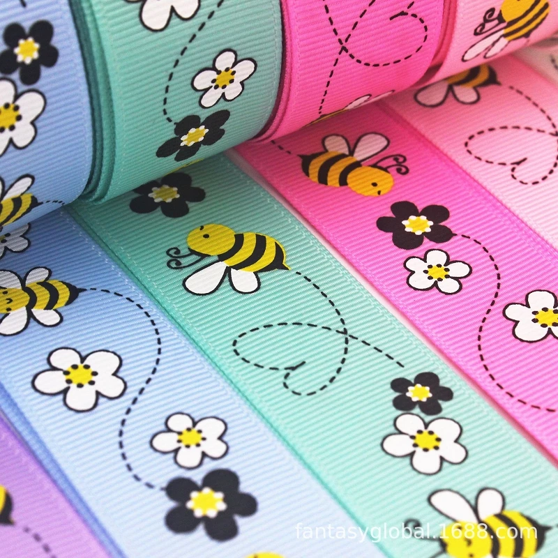 5 м/рулон лента для волос с принтом маленькой пчелы вечерние ленты подарочная