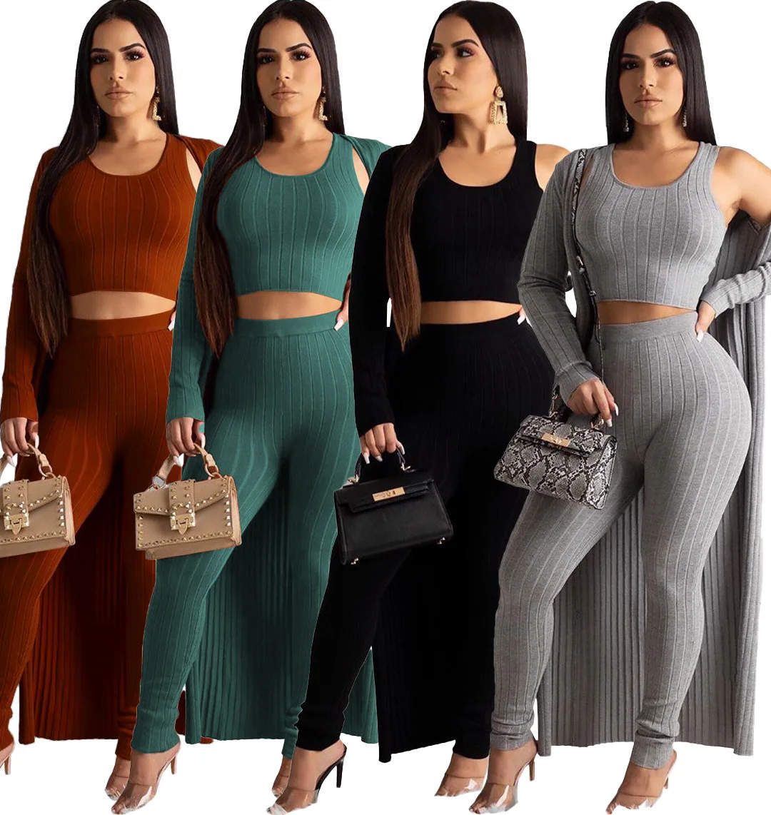 

3 Piece Set New Women Elastic Pants Long SLeeve Famous Suit for Lady/women Coat and Leggings 3pcs/set 3 Piece Set Women
