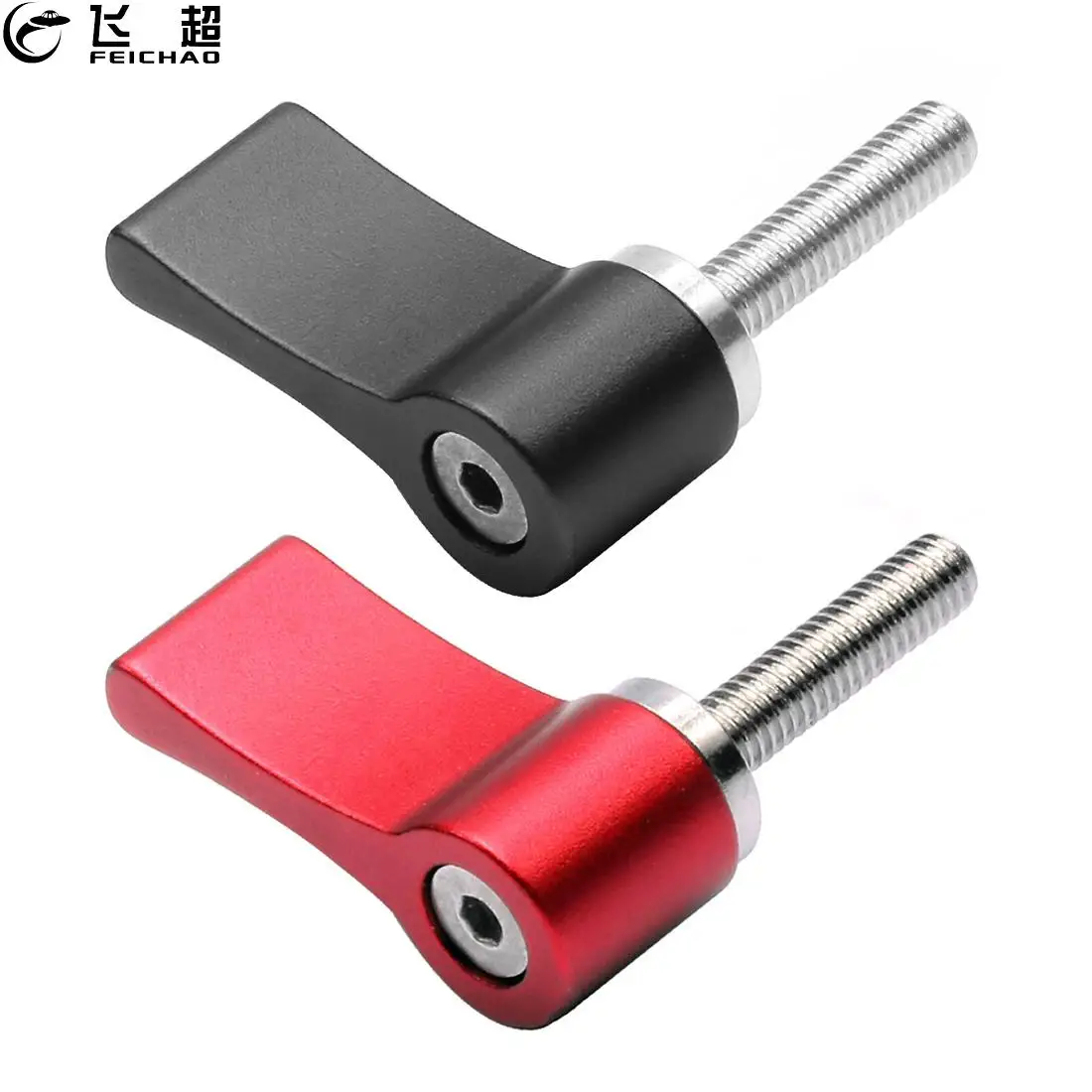 

1/4 Inch Adjustable Screw 17mm Stainless Steel Handle Screw Wrench Wing Lock Adapter 1/4"-20 for GoPro DSLR Gimbal Camera Cage