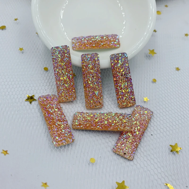 Кристалл AB 10*30 мм с плоской задней стороной полимерные длинные Стразы кабошон