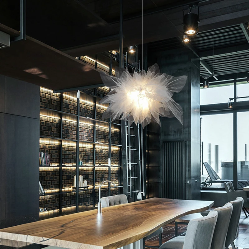 Люстра из органзы в стиле INS для спальни гостиной кабинета Скандинавская