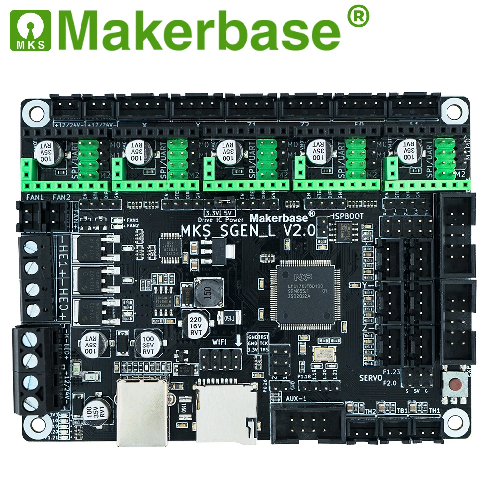 Материнская плата для 3D принтера Makerbase MKS SGen_L V2.0 с поддержкой marlin2.0|Фланцы| |
