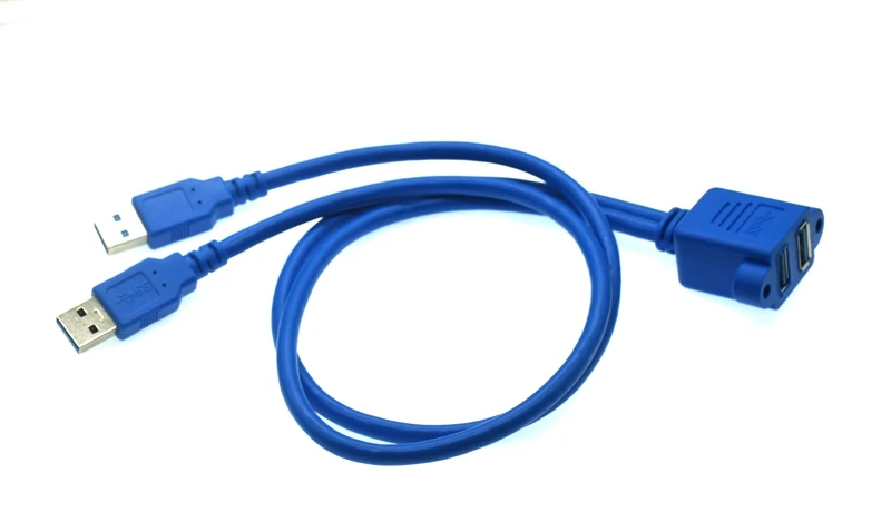 

5 Гбит/с двойной порт USB 3,0 A штекер-гнездо M/F Удлинительный кабель шнур с винтовым замком крепление на панели материнская плата USB2.0 кабель 50 с...