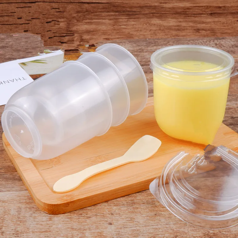 Одноразовая термостойкая чашка для пудинга с крышкой 180 мл|Одноразовые чашки| |