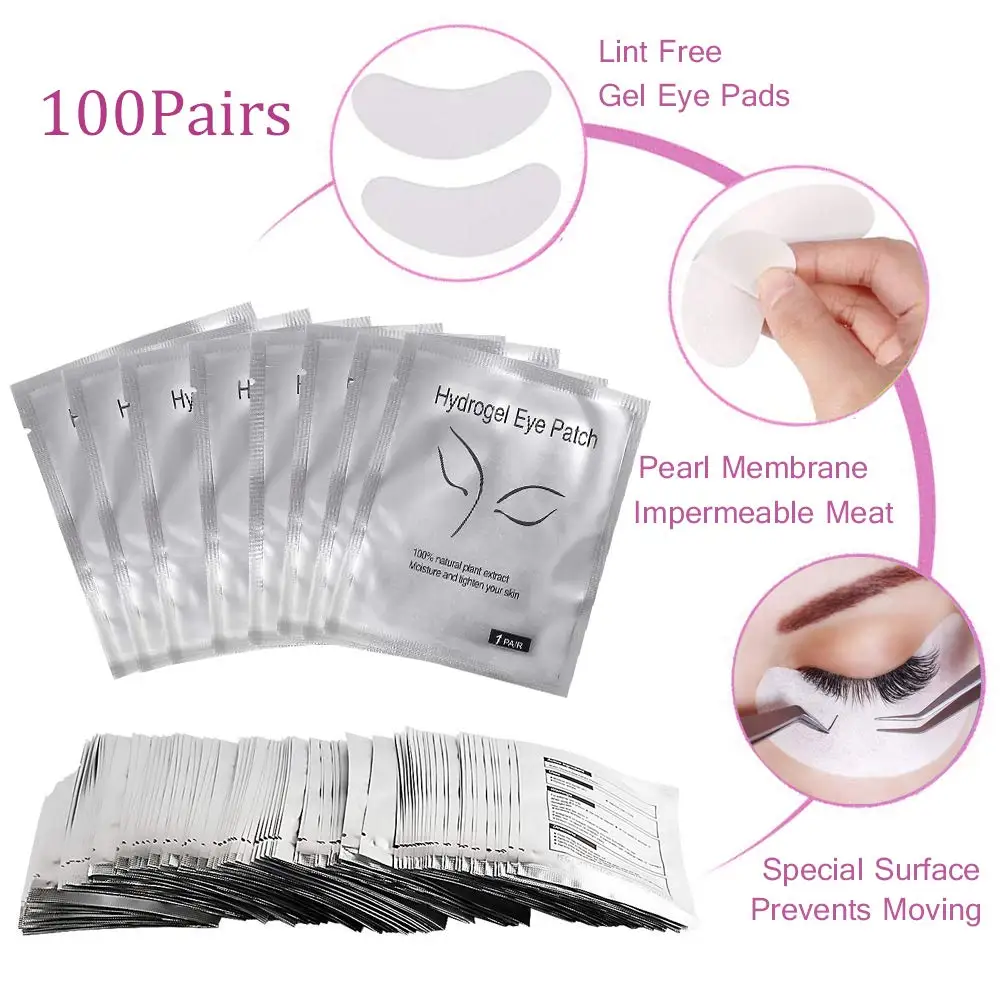 Аксессуары для наращивания ресниц 100 пар гелевых накладных палочек туши клеевых