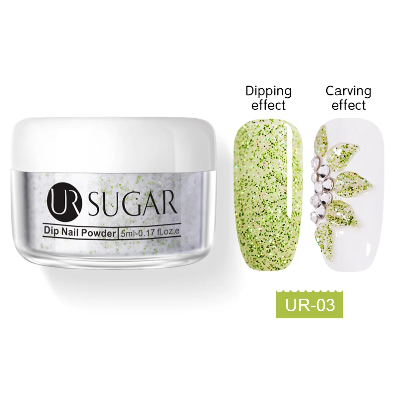 3 Ur Sugar 5 мл Искрящийся 3 в 1 погружающийся порошок для ногтей акриловый порошок для вырезания наращивание ногтей Блестящий Порошок Dip порошок для ногтей - Цвет: 3