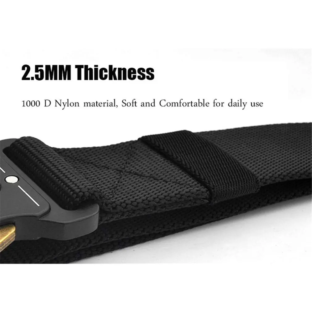 Military Tactical Nylon Belt Metal Buckle Adjustable Army Outdoor Quick Release Hunting Training Width 4.2CM 125cm | Аксессуары для