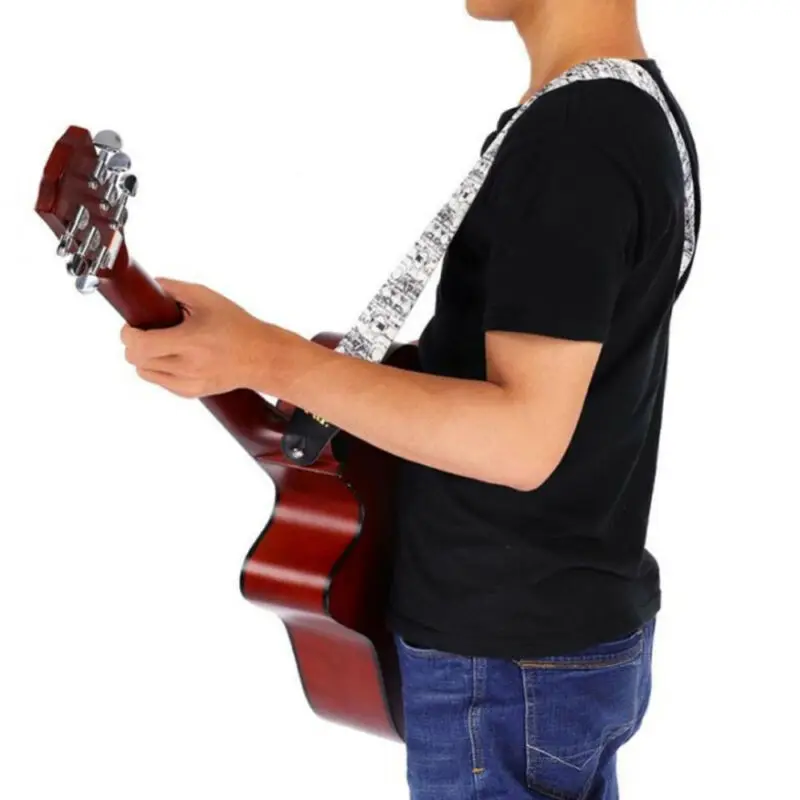 Регулируемый черный мягкий полиэстер с винтажным принтом и толстым ремешком для