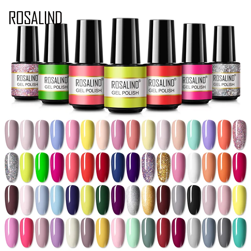 Гибридный лак гель для ногтей ROSALIND маникюра 7 мл полуперманентный Гель-лак