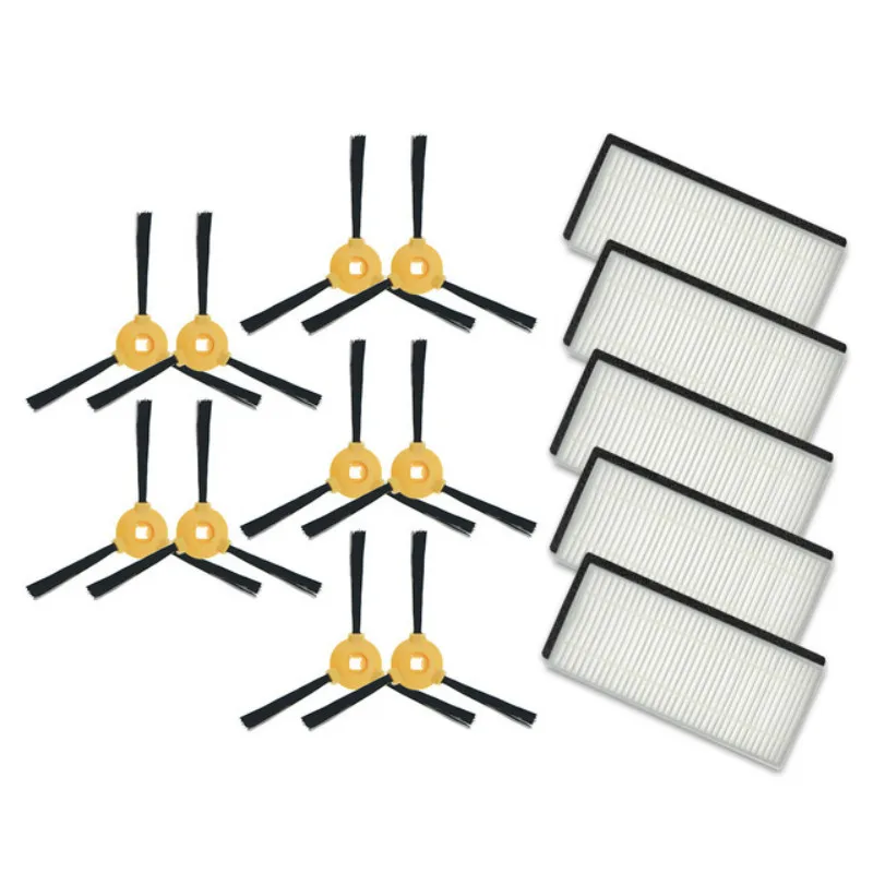 

HEPA фильтр, боковая щетка Для ecovacs deebot 600 601 605 710 711 715 Пылесос Робот Запчасти для робота-пылесоса щетки