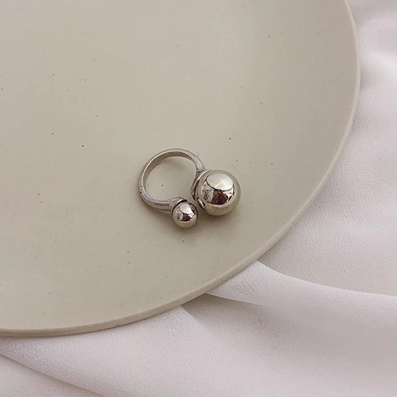 Новая мода Панк стиль два круглых шара Золотой Серебряный цвет Металлические