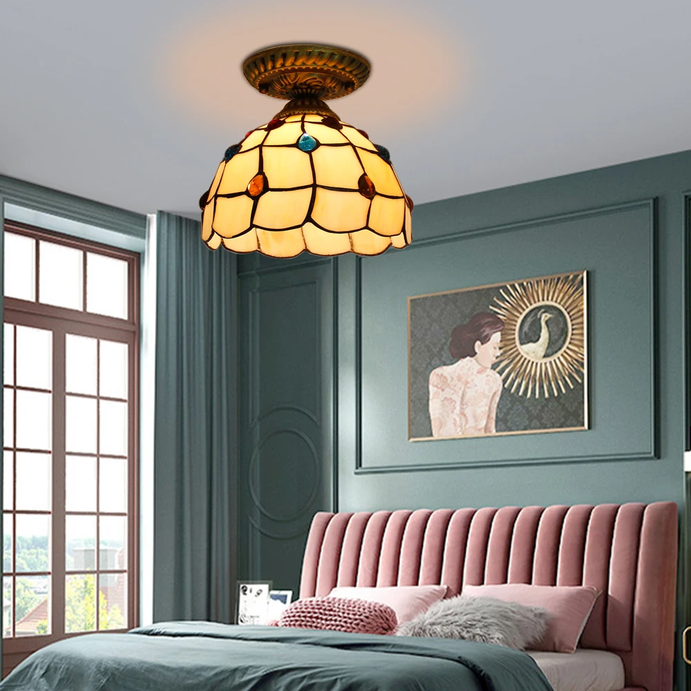 Средиземноморская Ретро винтажная Турецкая потолочная лампа E27 ручной работы