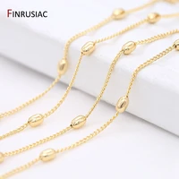 35mm bead chain 14k gold plated chain supplies handmade diy sweater chain earrings necklace bracelet making material