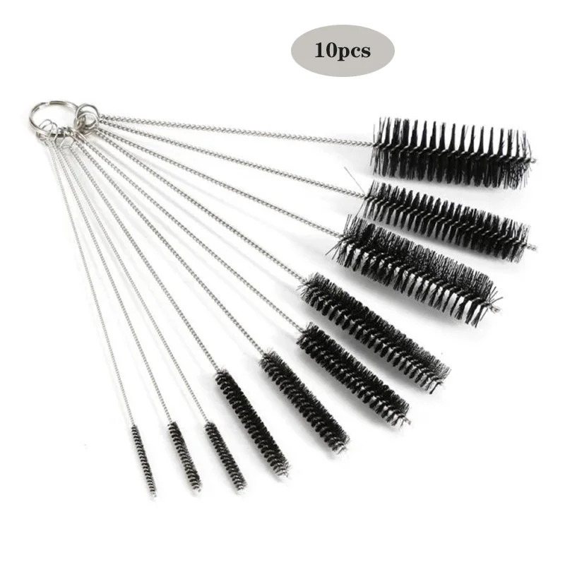 

Long Straw Brush Nylon Antistatic Pipe Tube Cleaner 10 Different Diameters Drinking Straw Brush Kit Steam Cleaner Accessories