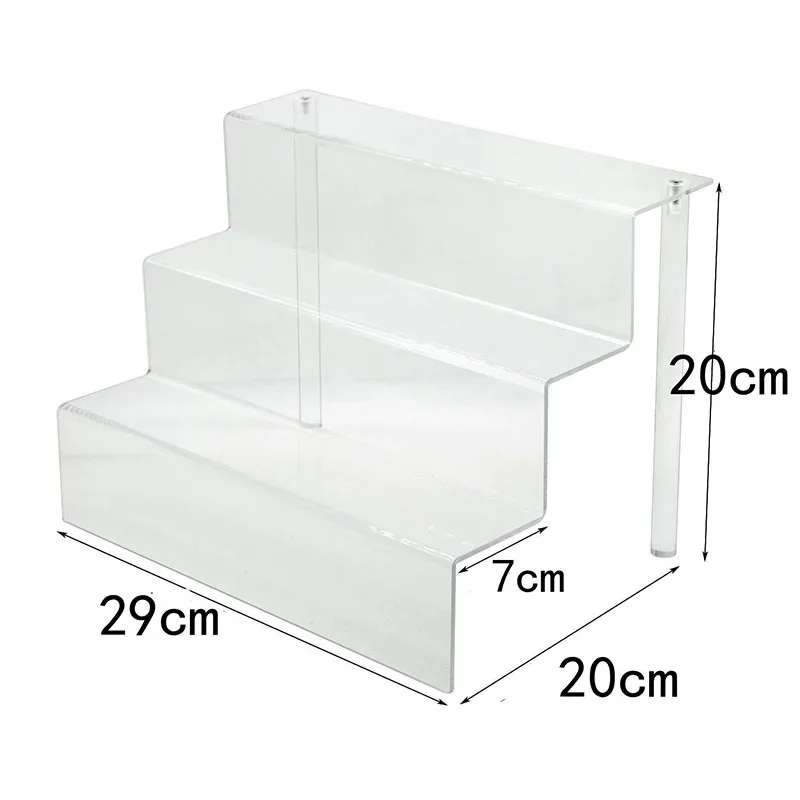 

Acrylic Cosmetic Organizer Holder Riser Cupcake Display Stand Jewelry Display Stand Cake Holder Items Shelf Transparent 3 Tier